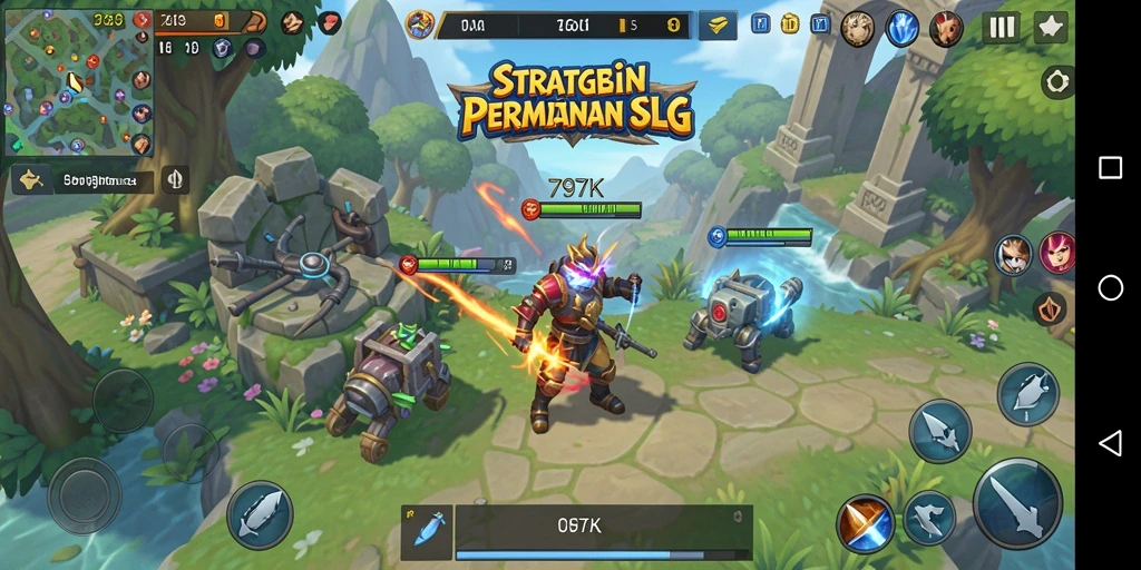 Screenshot menunjukkan aksi pertempuran strategi di <strong>797K</strong>.