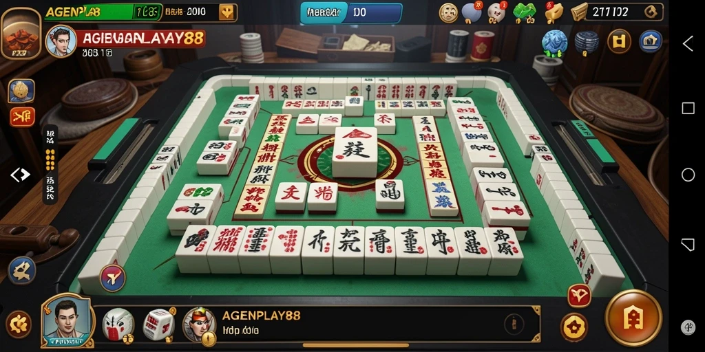 Tampilan menarik dan seru dari gameplay Mahjong di AGENPLAY88.