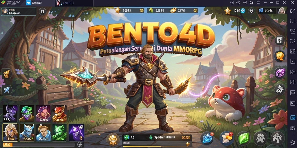 Gameplay seru BENTO4D dalam dunia MMORPG yang menakjubkan.