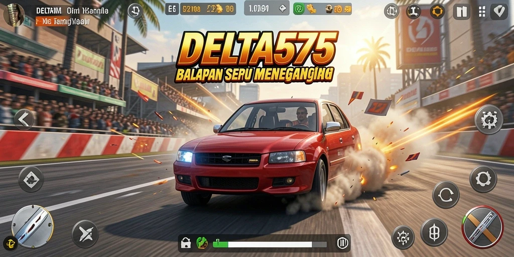 Gameplay menegangkan dalam DELTA575 dengan mobil balap terbaik.