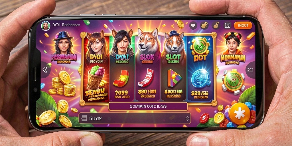 Screenshot utama DY01 menampilkan gameplay slot yang mendebarkan.