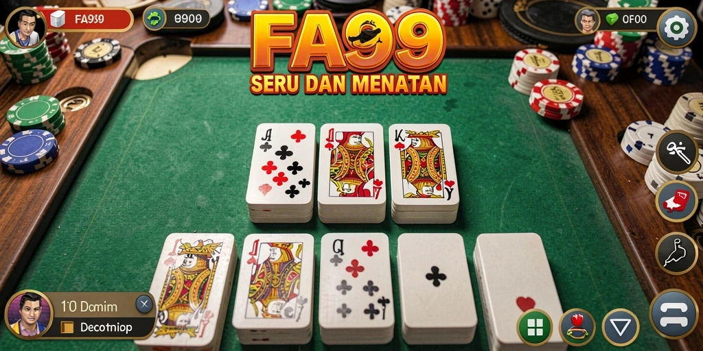 Tampilan gameplay seru FA99 dengan aksi Domino menarik.