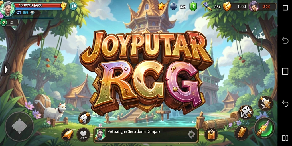 Tangkapan layar utama menampilkan aksi seru dalam petualangan RPG JOYPUTAR.