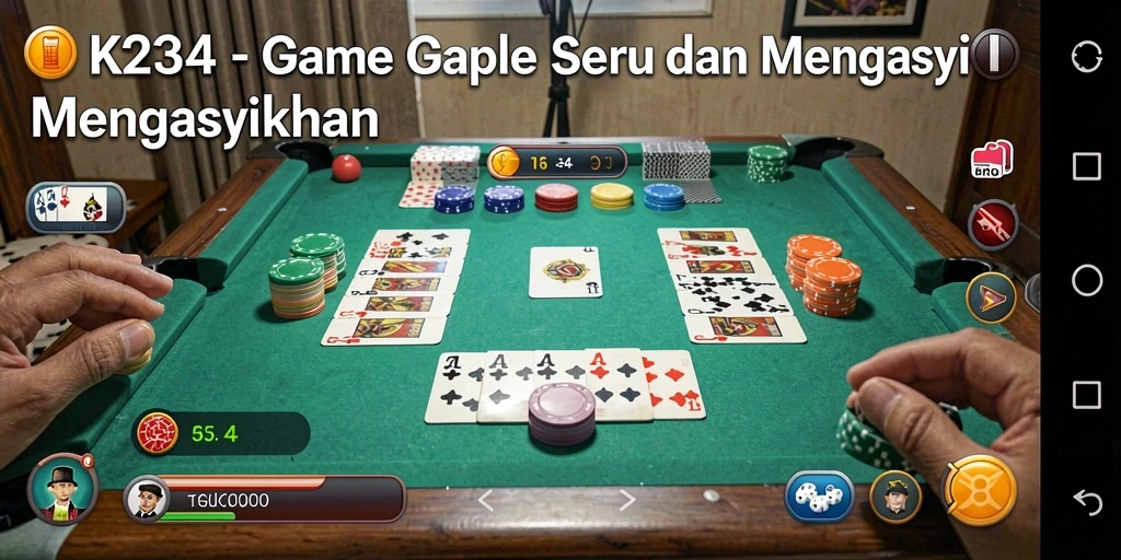 Tampilan screenshot gameplay Gaple yang seru dan interaktif.