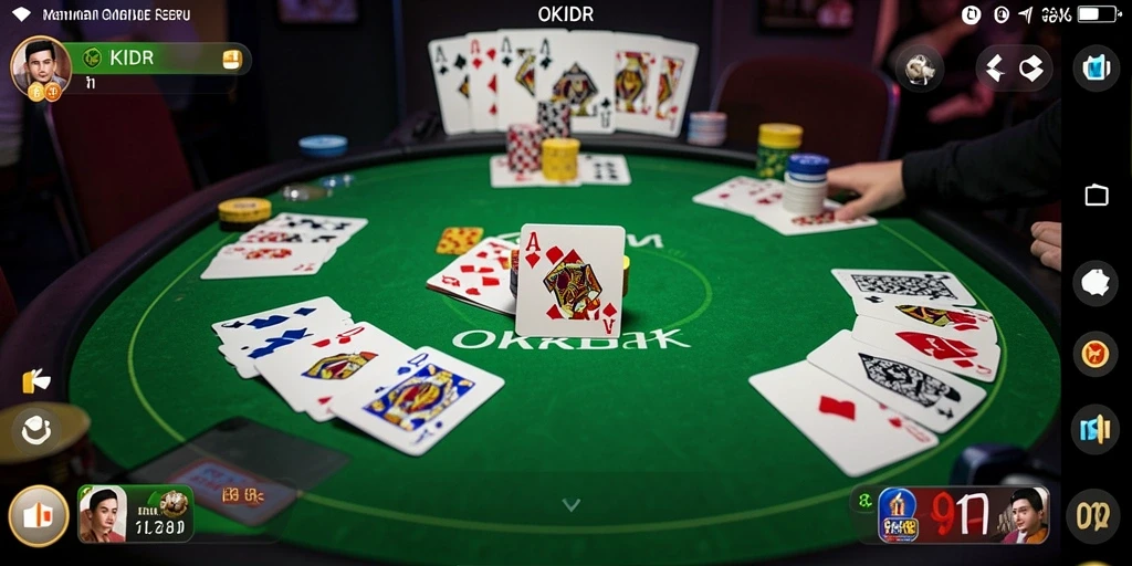 Tampilan gameplay Gaple yang menarik di OKIDR.
