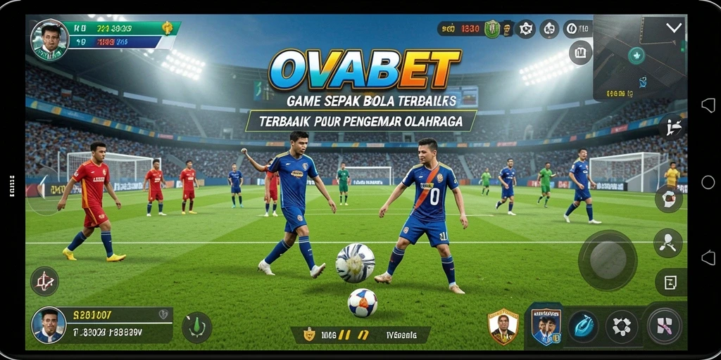 Tampilan gameplay <strong>OVABET</strong> saat pertandingan sepak bola berlangsung.