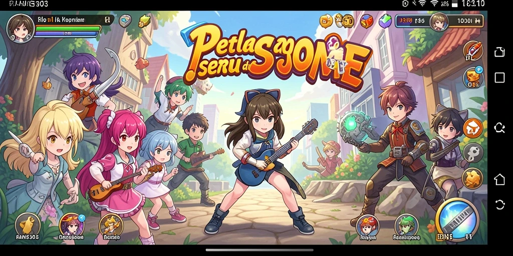 Gameplay RANS303 yang penuh aksi dan karakter anime yang menarik.