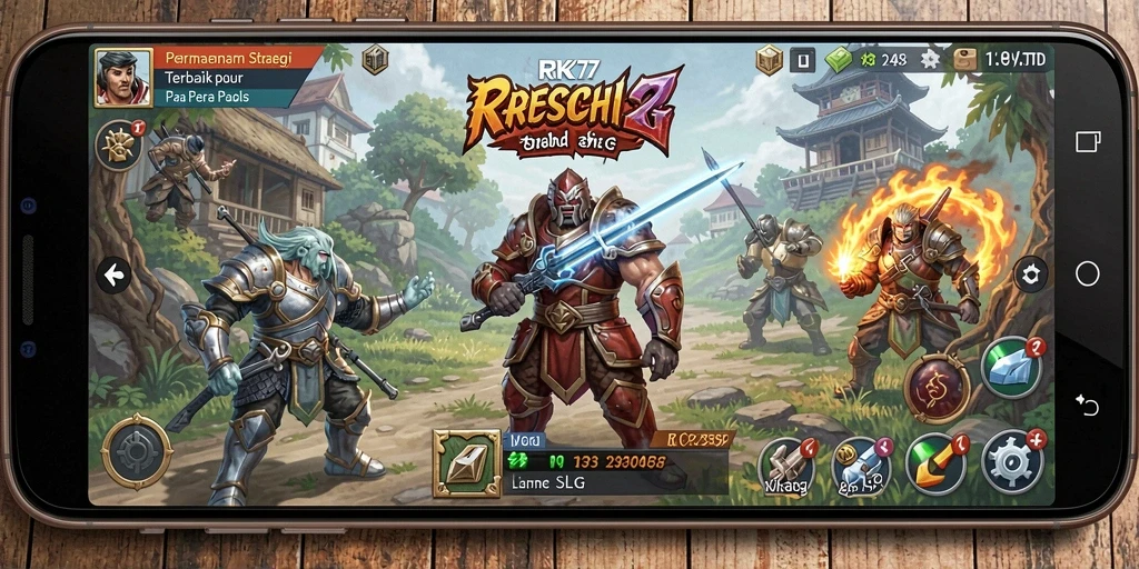 Tampilan gameplay epik dalam RK77 dengan strategi mendalam.