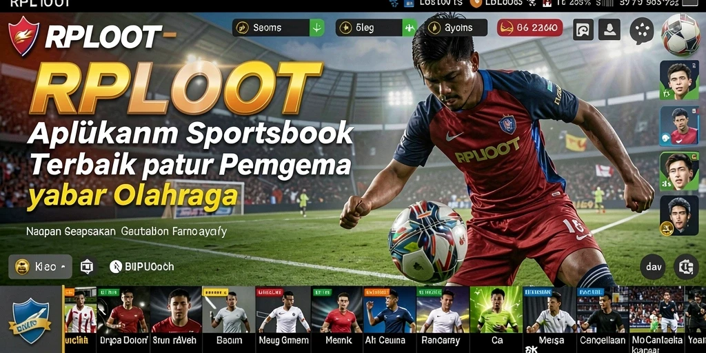 Screenshot gameplay RPLOOT menampilkan taruhan langsung di pertandingan olahraga.