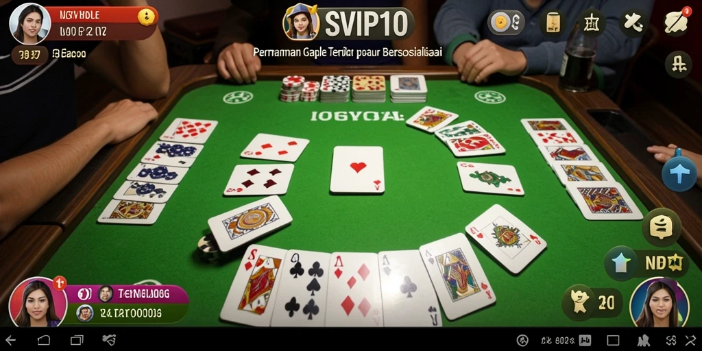 Gameplay seru SVIP10 dalam permainan Gaple.