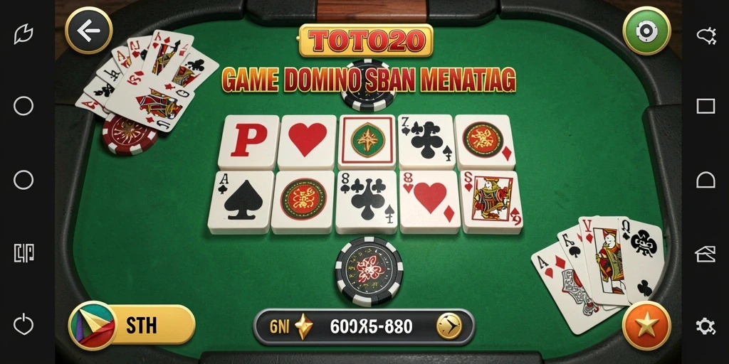 Screenshot gameplay TOTO20 menampilkan keseruan permainan Domino.