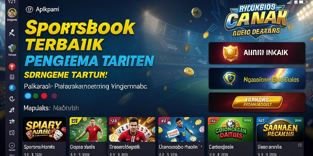 Screenshot utama V21 menampilkan fitur taruhan olahraga yang menarik.